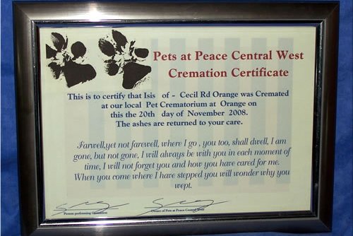Cremation Certificates