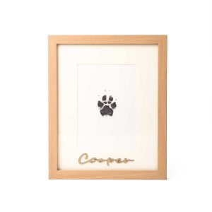 Framed Paw Print with Engraved Name