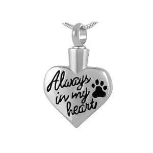 Always In My Heart Pendant Paw Stainless Steel
