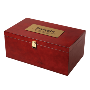 Horse Wooden Chest Cherry Finish