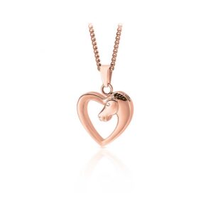 A Horse’s Love Pendant – Rose Gold